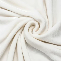 Plaid doux flanelle (180 x 230 cm) Didou Ivoire