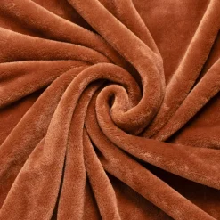 Plaid doux flanelle (220 x 240 cm) Didou Cuivre