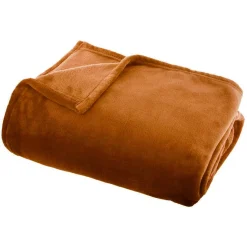 Plaid doux flanelle (130 x 180 cm) Didou Cuivre