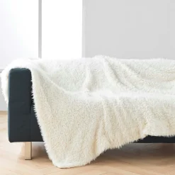 Plaid fausse fourrure (220 x 240 cm) Mouton Ecru