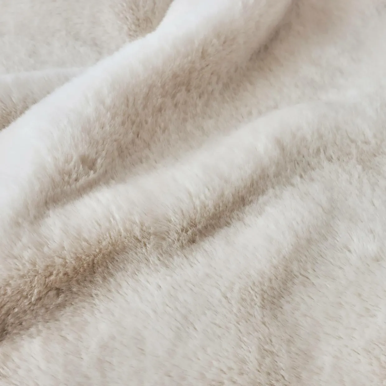 Plaid fausse fourrure (140 x 200 cm) Finn Blanc