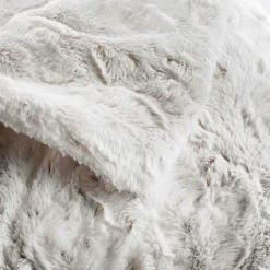 Plaid fausse fourrure (220 x 240 cm) Alaska Ecru