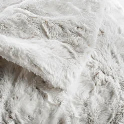 Plaid fausse fourrure (180 x 220 cm) Alaska Ecru