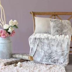 Plaid fausse fourrure (130 x 150 cm) Ours Taupe