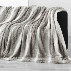 Plaid fausse fourrure (180 x 220 cm) Sven Beige
