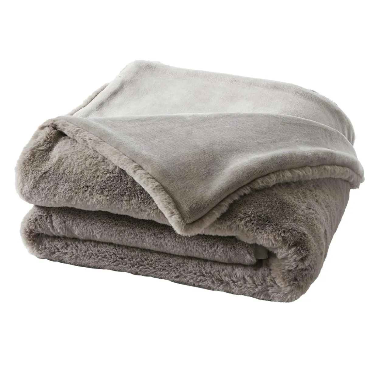 Plaid fausse fourrure (140 x 200 cm) Finn Taupe