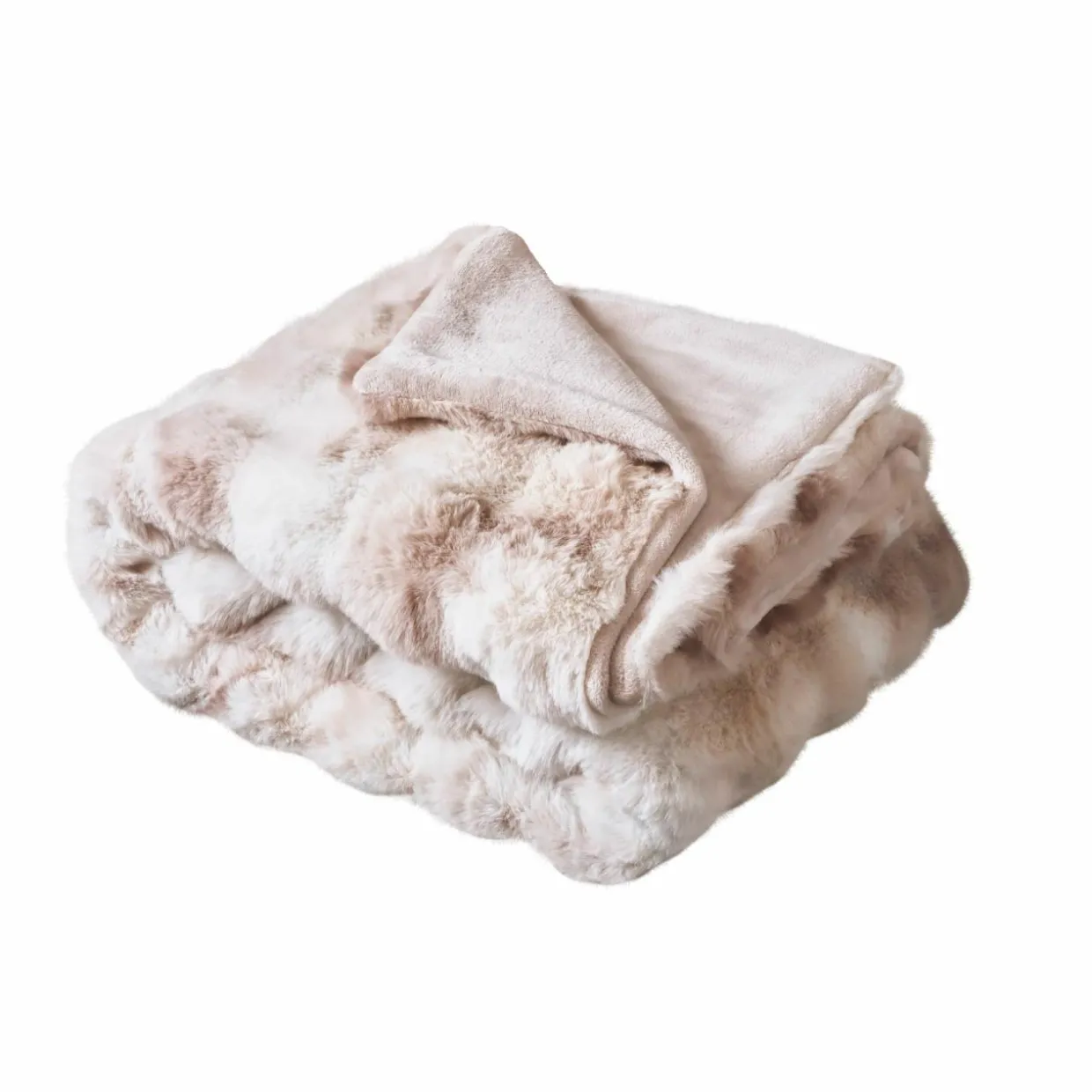 Plaid fausse fourrure (220 x 240 cm) Toronto Taupe