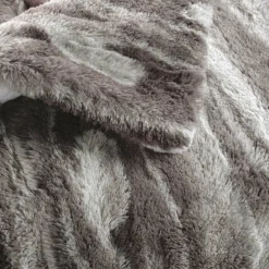 Plaid fausse fourrure (180 x 220 cm) Caribou Taupe