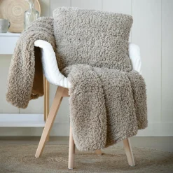 Plaid fausse fourrure (130 x 150 cm) Dudley Taupe