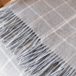 Plaid laine et cachemire (140 x 200 cm) Camille Gris