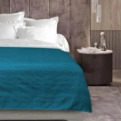 Plaid polycoton (220 x 240 cm) Lucile Bleu