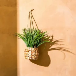 Plante artificielle suspendue dans pot tressé (H27 cm) Moda Costa