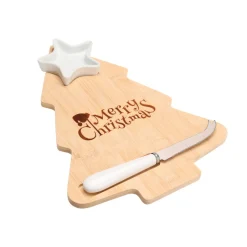 Plateau à fromage avec couteau (32 x 24 cm) Merry Christmas