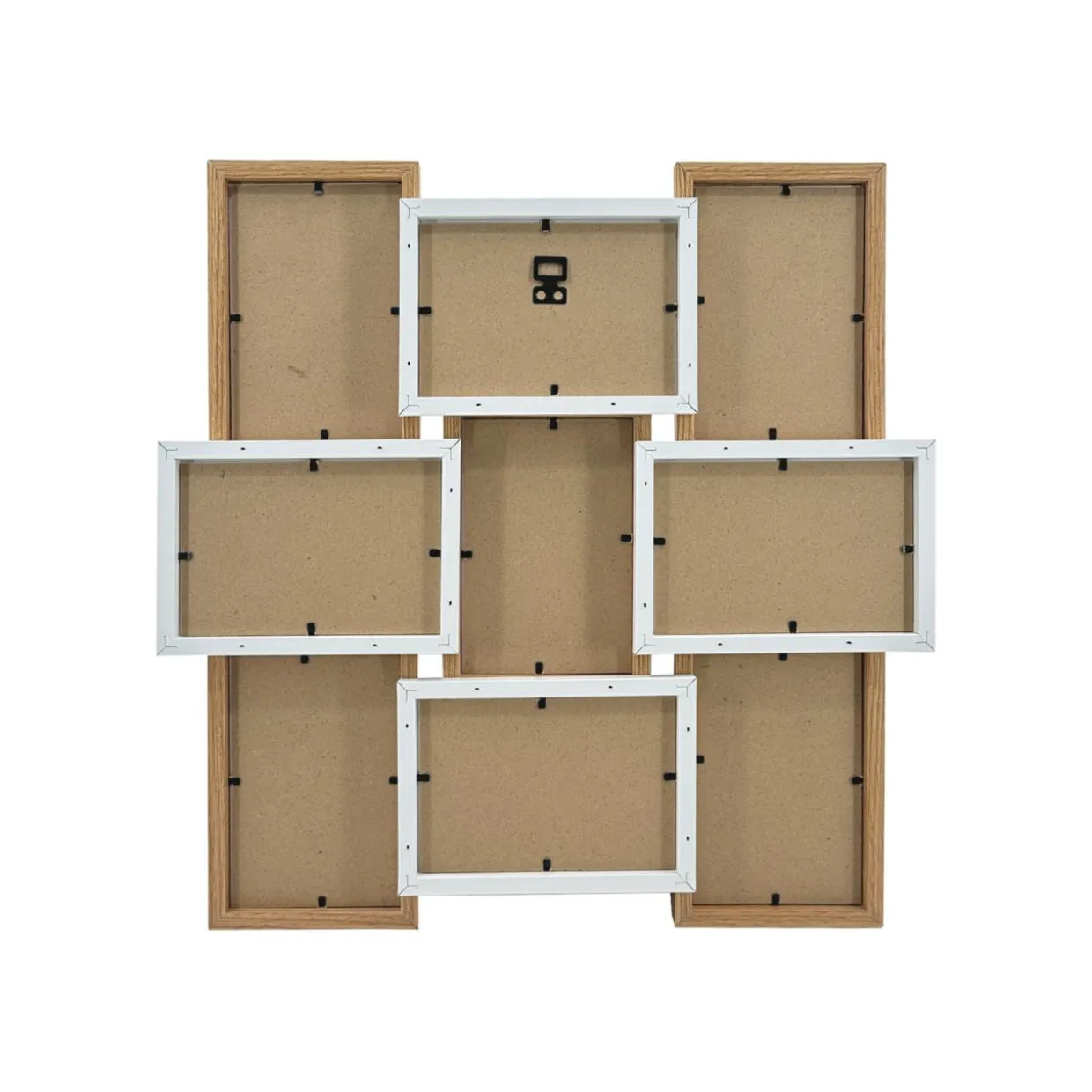 Pêle-mêle mural 9 photos bois (H45 cm) Zola Beige