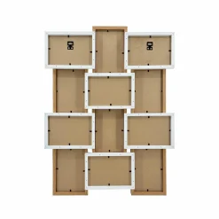 Pêle-mêle mural 12 photos bois (H59 cm) Zola Beige