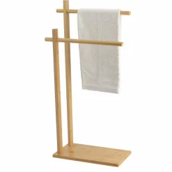 Porte serviette 2 barres bambou (H86 cm) Anako Naturel