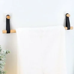 Porte serviette adhésif 1 barre (50 cm) Easy Chic Blanc