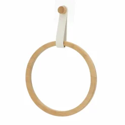 Porte serviette adhésif arrondi (D21 cm) Easy Chic Blanc