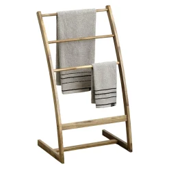 Porte serviette en bois d'acacia 3 niveaux (H81 cm ) Lina marron