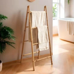 Porte serviette pliable canne de bambou Echelle (H116 cm) Hanoï