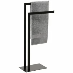 Porte-serviettes 2 barres (H81 cm) Métal Noir