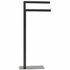 Porte-serviettes 2 barres (H81 cm) Métal Noir