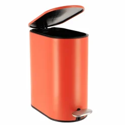 Poubelle à pédale avec frein de chute Black Line Terre de sienne