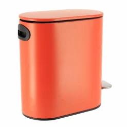 Poubelle à pédale avec frein de chute Black Line Terre de sienne