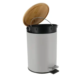 Poubelle à pédale avec frein de chute Timeless Gris clair