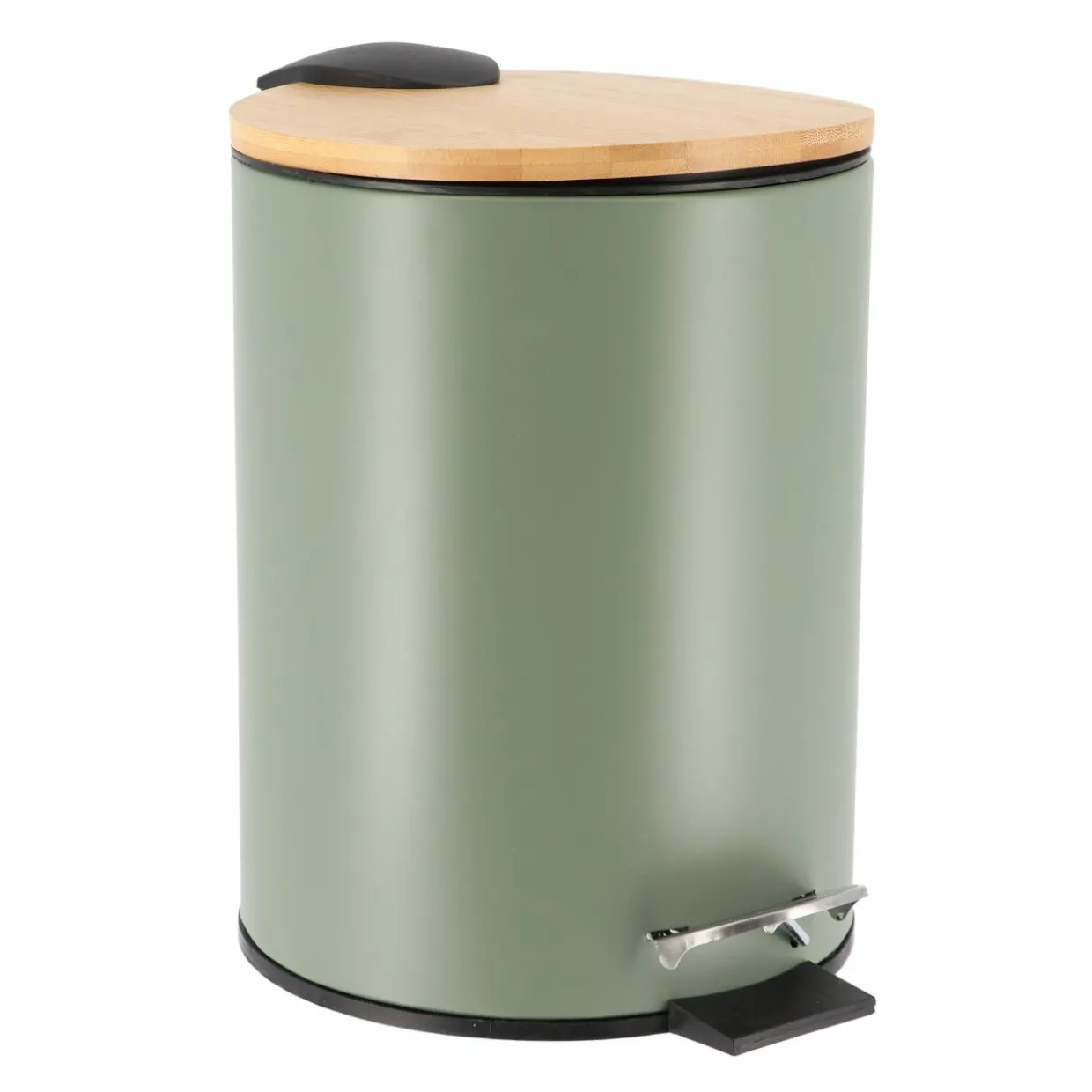 Poubelle à pédale avec frein de chute Timeless Kaki