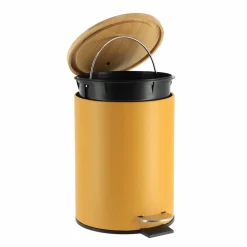 Poubelle à pédale avec frein de chute Timeless Jaune moutarde