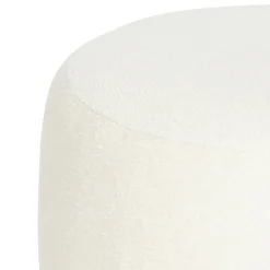 Pouf bouclette (D39 cm) Améa Blanc