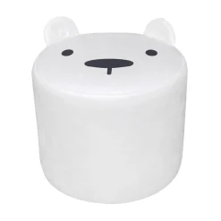 Pouf enfant (H25 cm) Ourson Blanc