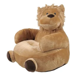 Pouf peluche lion enfant (45 cm) Zimba Marron camel