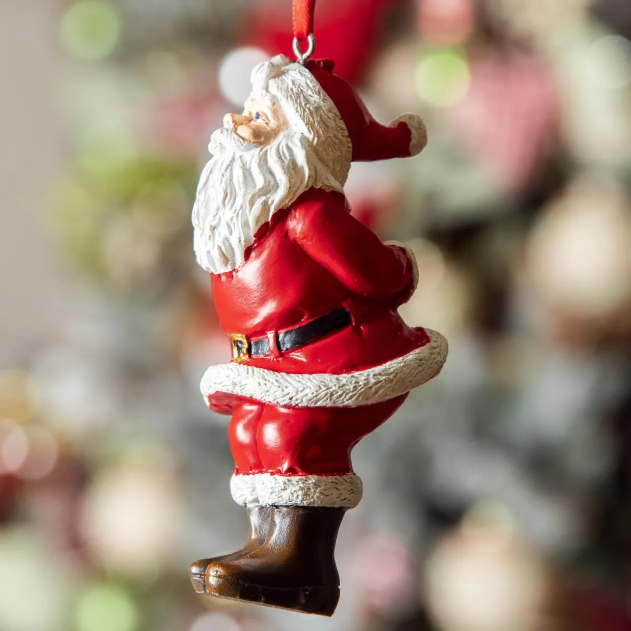 Père Noël à suspendre (H10 cm) Christmas Rouge et blanc