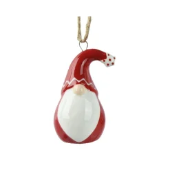 Père Noël à suspendre (H6 cm) Dolomite Rouge et blanc
