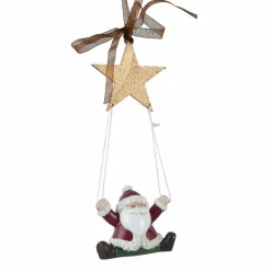 Père Noël à suspendre (H13 cm) Volant Multicolore