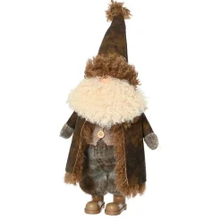 Père Noël déco traditionnel (H45 cm) Georges barbe blanche
