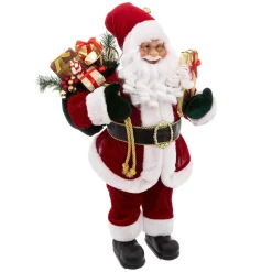 Père Noël déco traditionnel (H61 cm) Velours