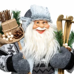 Père Noël déco traditionnel (H120 cm) Arnold