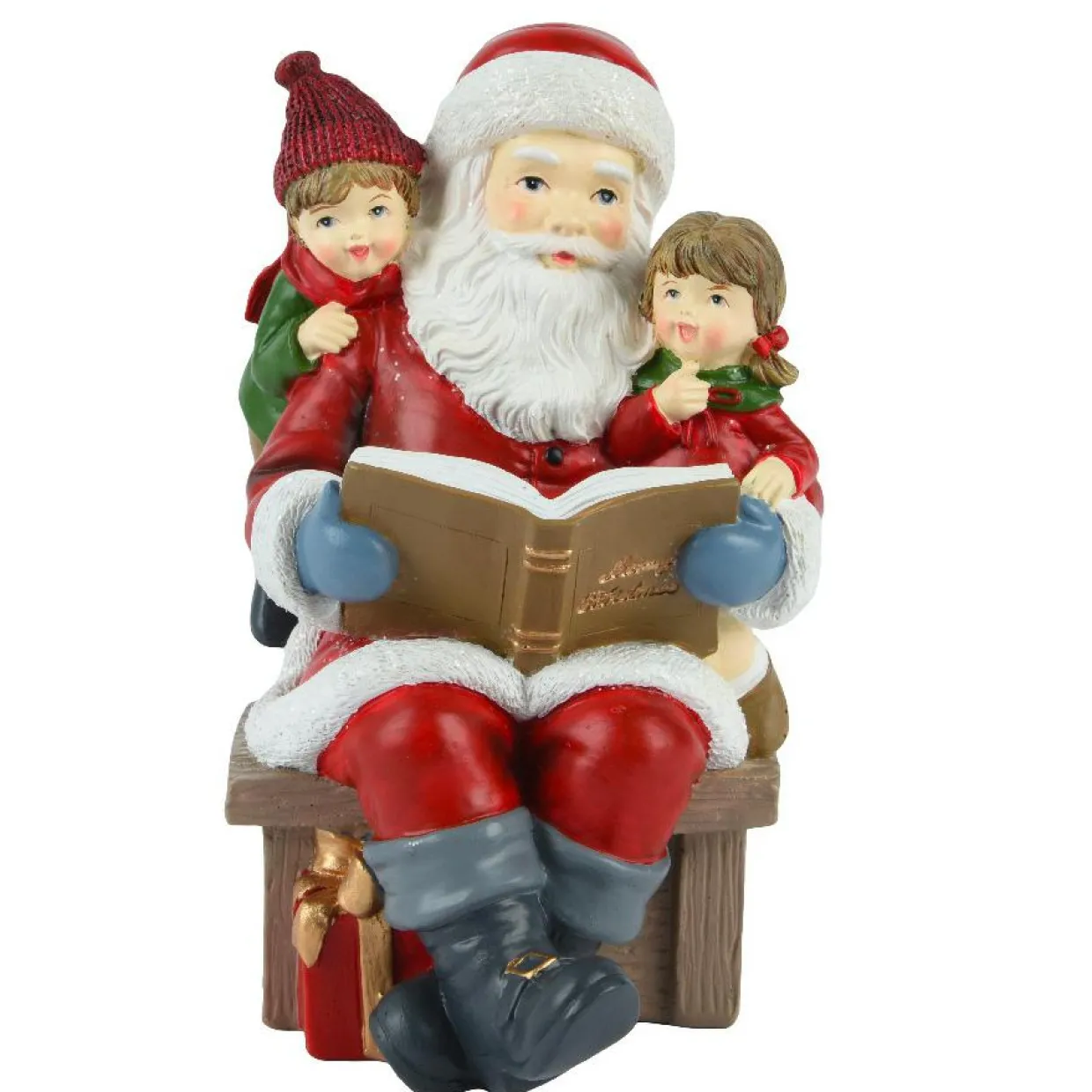 Père Noël décoratif (H18 cm) Conte de Noël Multicolore