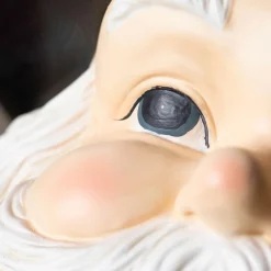 Père Noël Géant sur piles (H166 cm) Klaus et sa lanterne illuminée