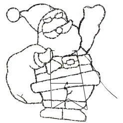 Père Noël lumineux 321 LED (H70 cm) Néon effet flash Multicolore