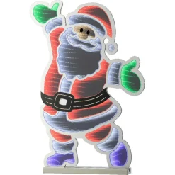 Père Noël lumineux 438 LED (H60 cm) Infinity Blanc froid et multicolore