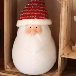 Père Noël lumineux à piles 4 LED (H31 cm) Ennry Blanc chaud