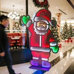 Père Noël lumineux Géant 1083 LED (H180 cm) Infinity Multicolore