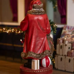 Père Noël traditionnel Géant (H166 cm) Klaus et les cadeaux