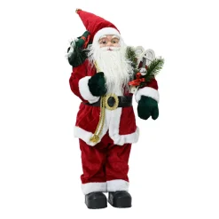 Père Noël traditionnel (H45 cm) Emile en raquette