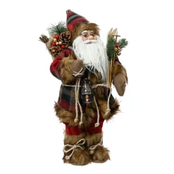 Père Noël traditionnel (H45 cm) Emile en Tartan