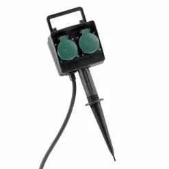 Prise piquet de jardin 2 pôles